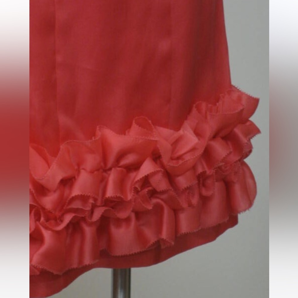 Phoebe Couture Size 2 Pink and Black Ruffled Strapless Mini Dress - Picture 15 of 16
